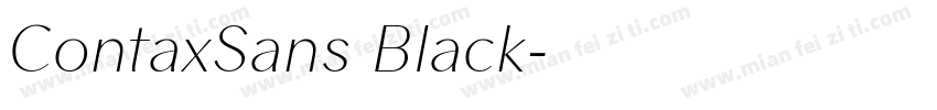ContaxSans Black字体转换